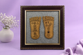 Charan Paduka Divine Footprints Pyrite Wall Frame