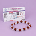 Natural Clear Quartz & 5 Mukhi Rudraksha Bracelet