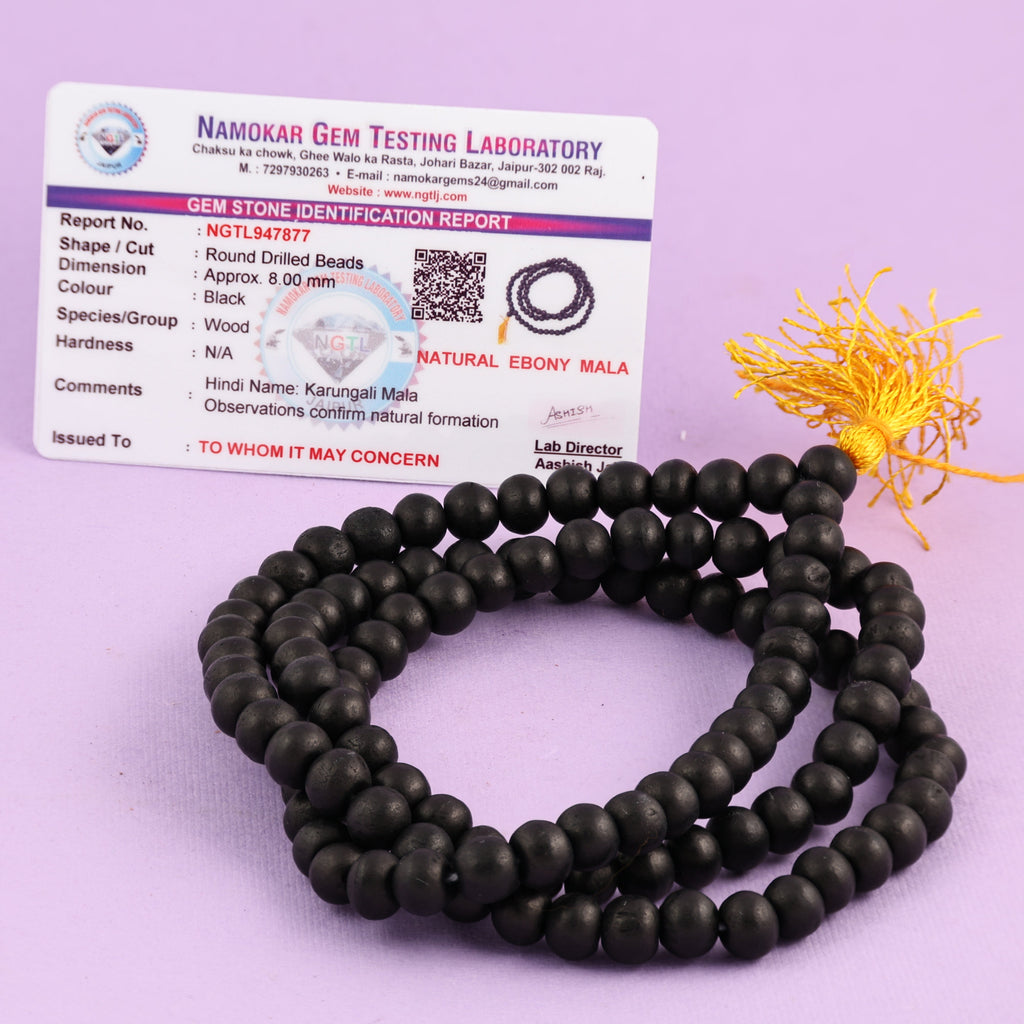 Natural Ebony (Karungali) Mala