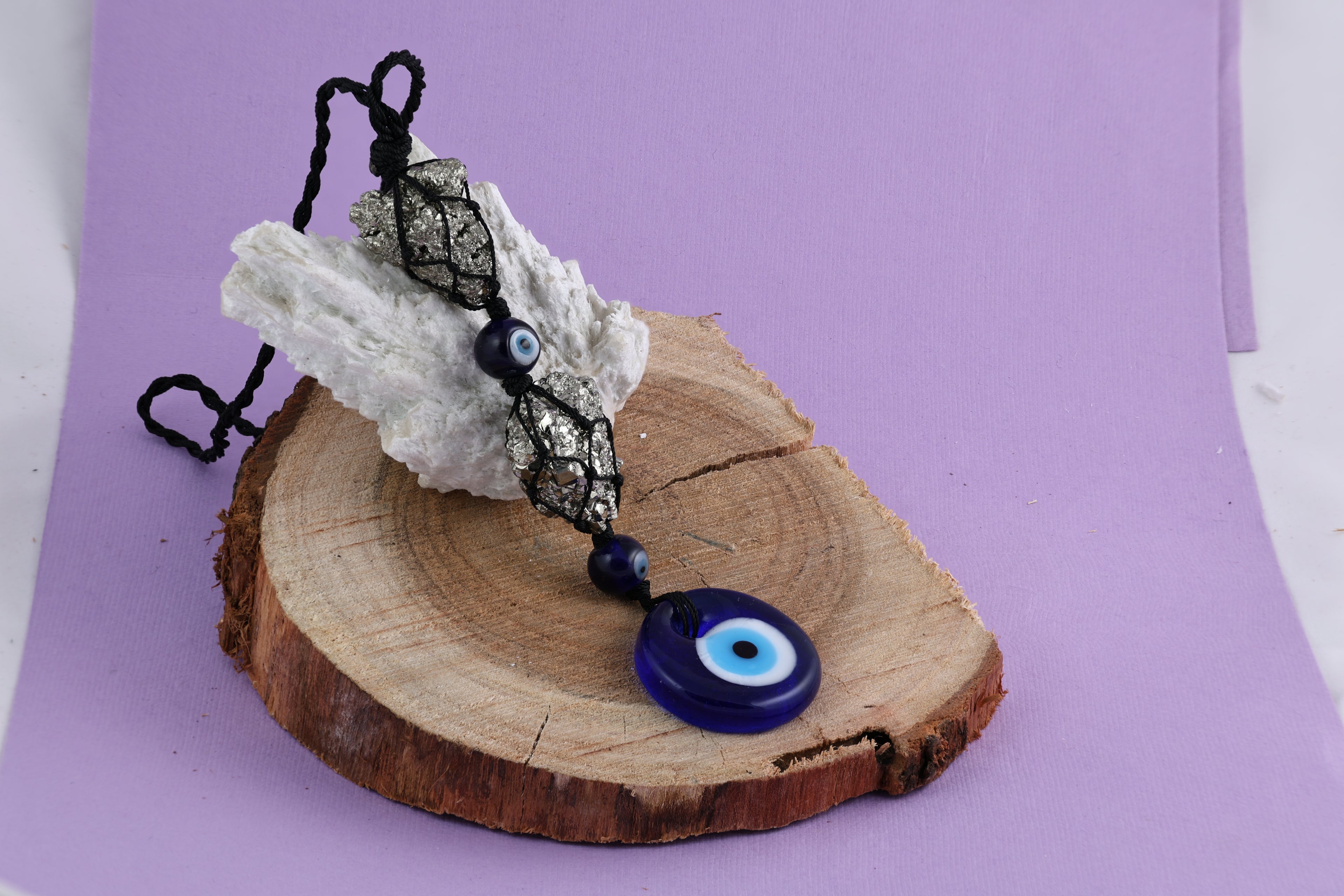 Pyrite Evil Eye Protection Hanging