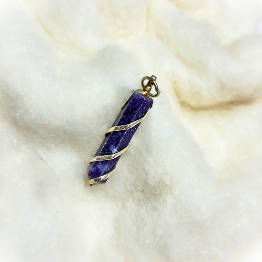 Natural Lepidolite Pencil Pendant