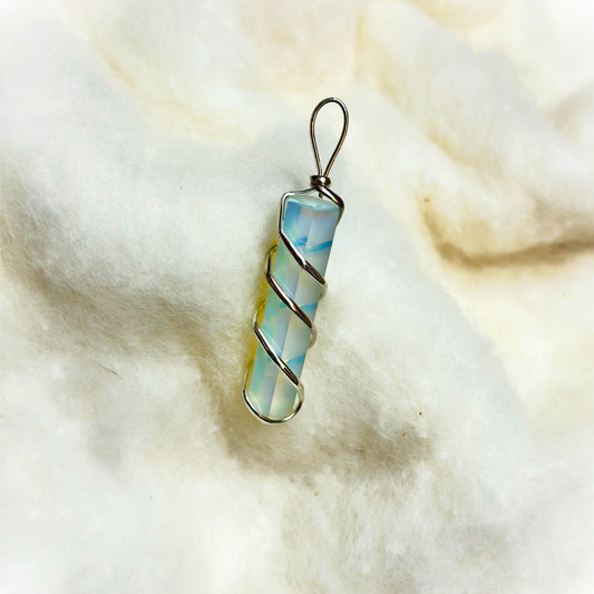 Natural Opalite Pencil Pendant