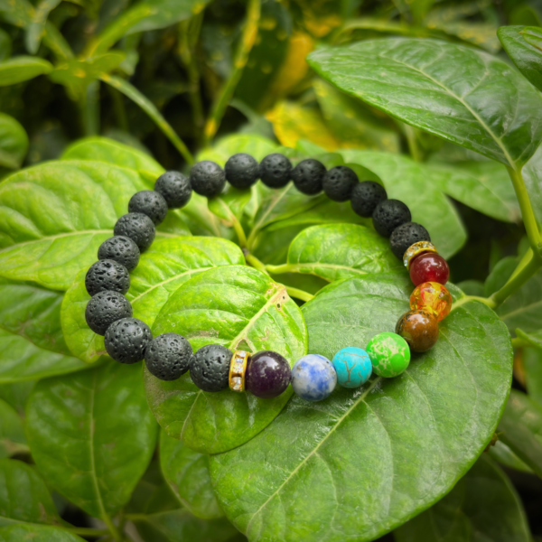 7CHAKARA LAVA BEADS BRACELETS Large
