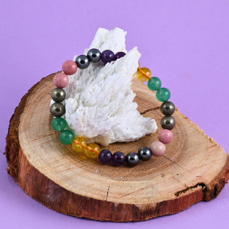 7 Chakra Pyrite Energy Bracelet