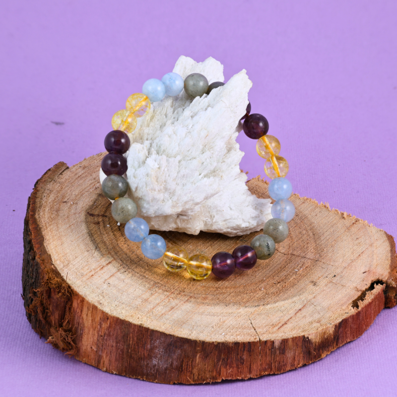 Aquamarine, Citrine & Labradorite Healing Bracelet