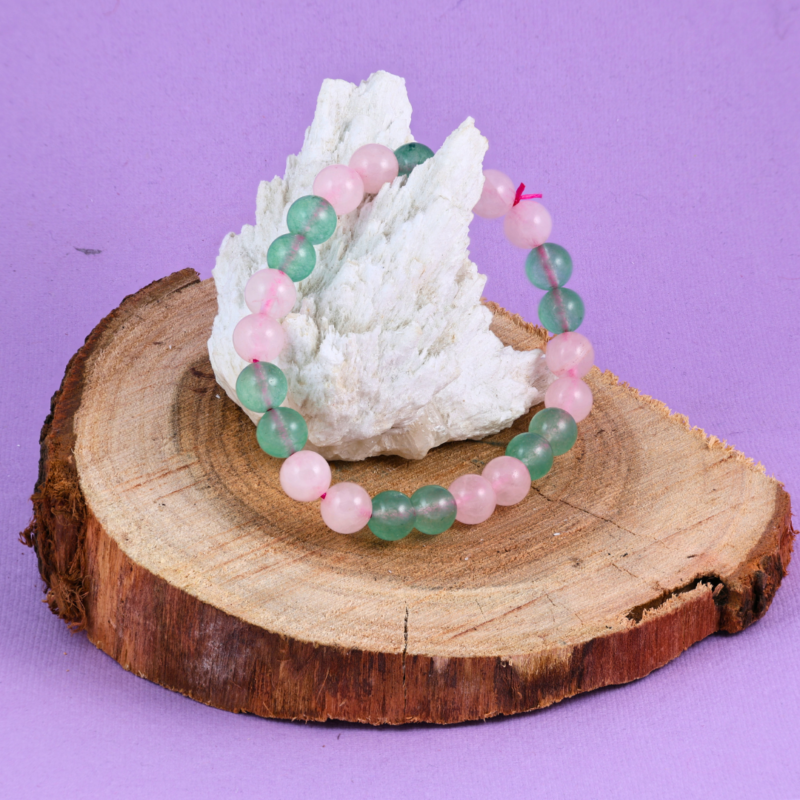 Green Aventurine & Rose Quartz Love Bracelet